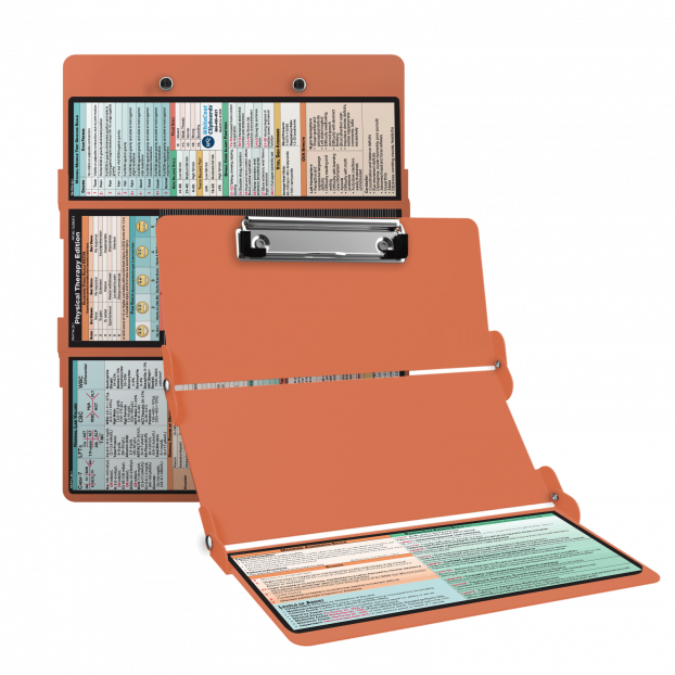 WhiteCoat Clipboard® Trifold - Coral Physical Therapy Edition